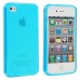 iPhone 4 4s - TPU Soft Protective Phone Cover Case - Clear Blue